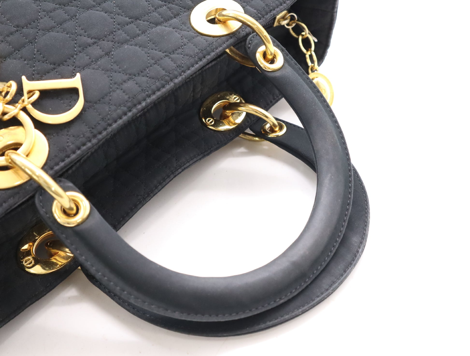 Dior Nylon Cannage Lady Dior Handbag Black