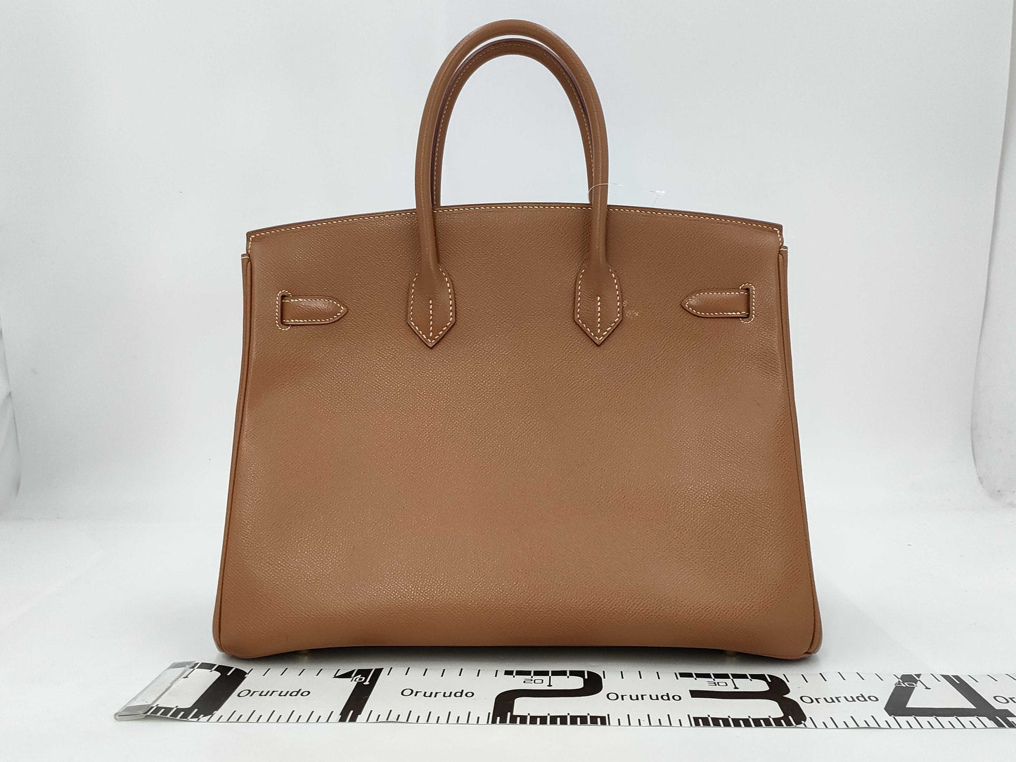 HERMES Birkin 35 Handbag, H Stamp, 2005, Gold Hardware, Brown, Cloche, Cadena, and Two Keys
