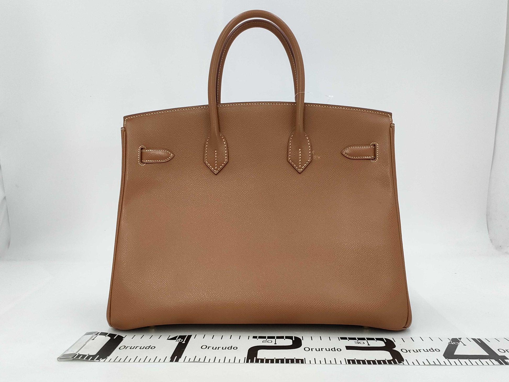 HERMES Birkin 35 Handbag, H Stamp, 2005, Gold Hardware, Brown, Cloche, Cadena, and Two Keys