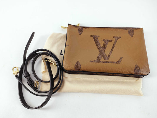 LOUIS VUITTON Monogram Bag LV Shoulder Wallet Pochette Double Zip M69203 Giant Reverse Bag Shoulder Bag