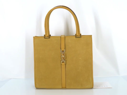 GUCCI Jackie Bag, Jackie Line Suede, Camel, 002.065 Handbag