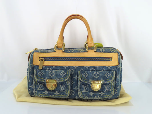 LOUIS VUITTON Monogram Denim LV Handbag Monogram Denim Neo Speedy Handbag M95019 Bag Handbag
