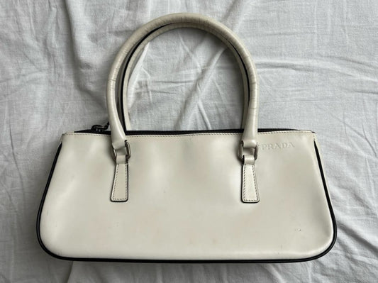 PRADA Prada Leather Handbag White Handbag