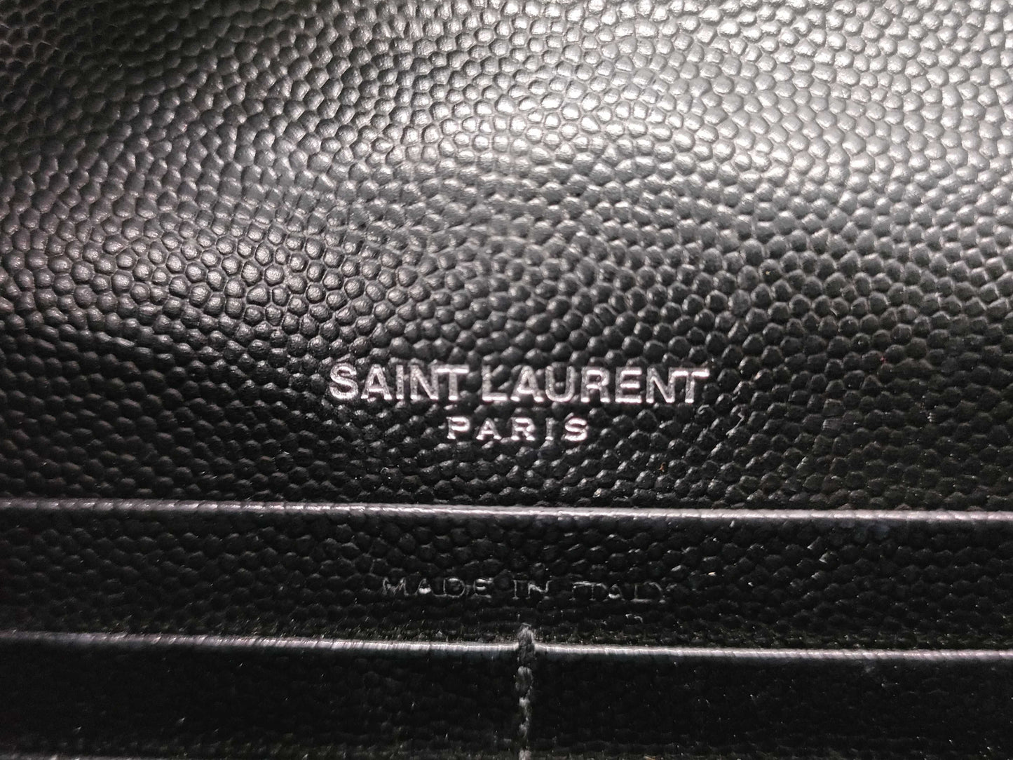 Yves Saint Laurent YSL Chain Wallet Black Silver Hardware Shoulder Bag