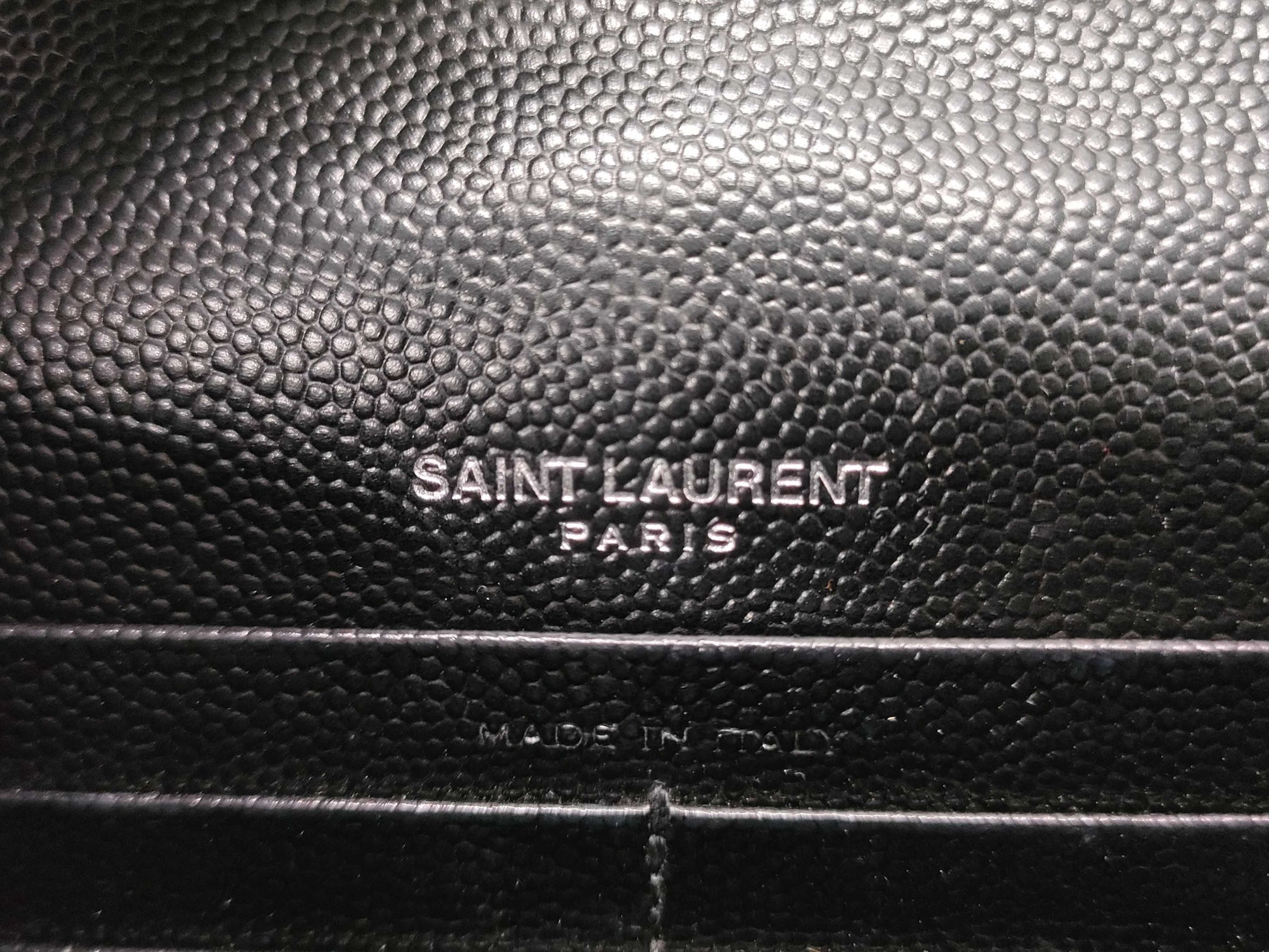 Yves Saint Laurent YSL Chain Wallet Black Silver Hardware Shoulder Bag