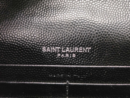 Yves Saint Laurent YSL Chain Wallet Black Silver Hardware Shoulder Bag
