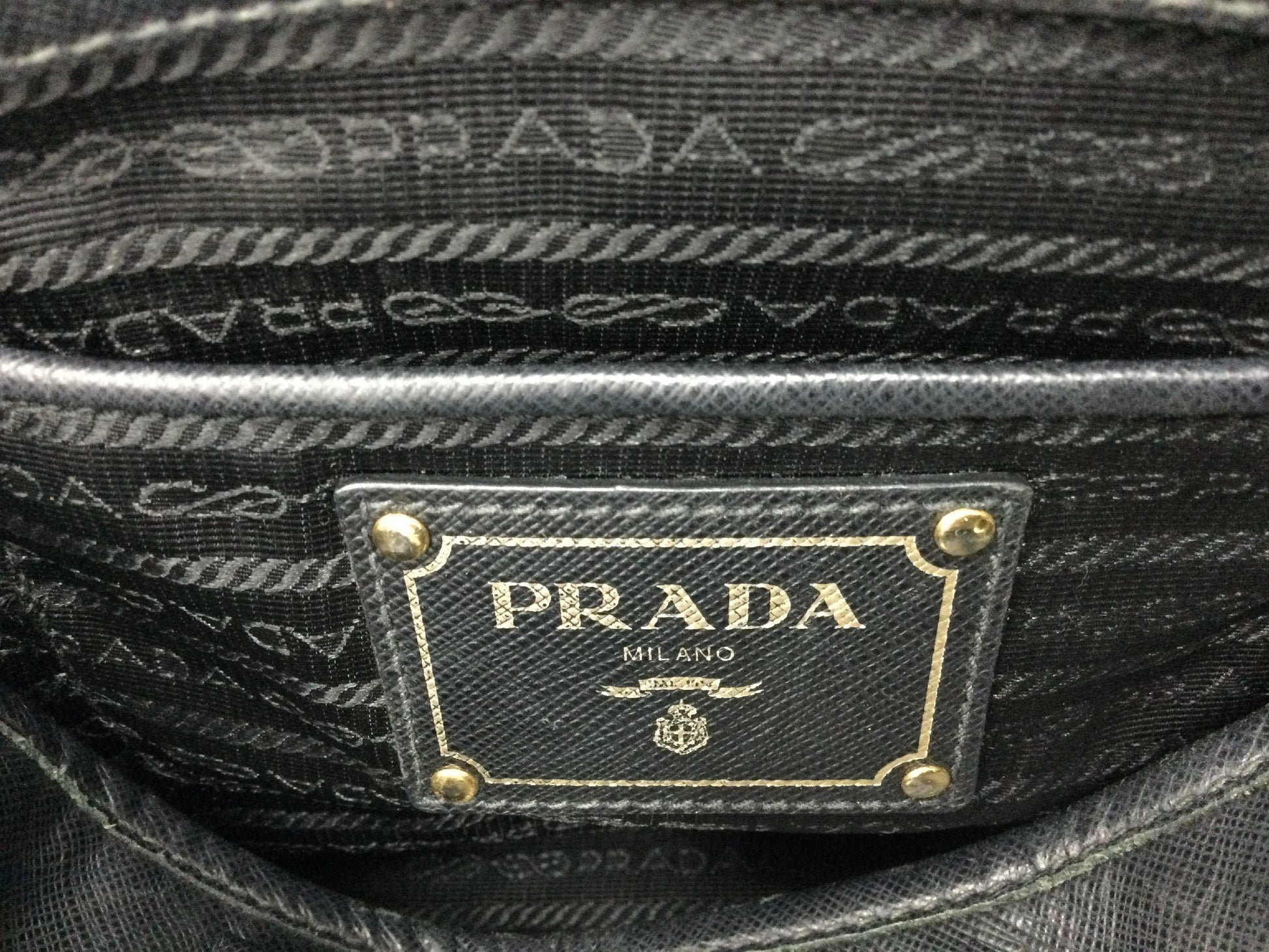 PRADA Saffiano Handbag with White Tag