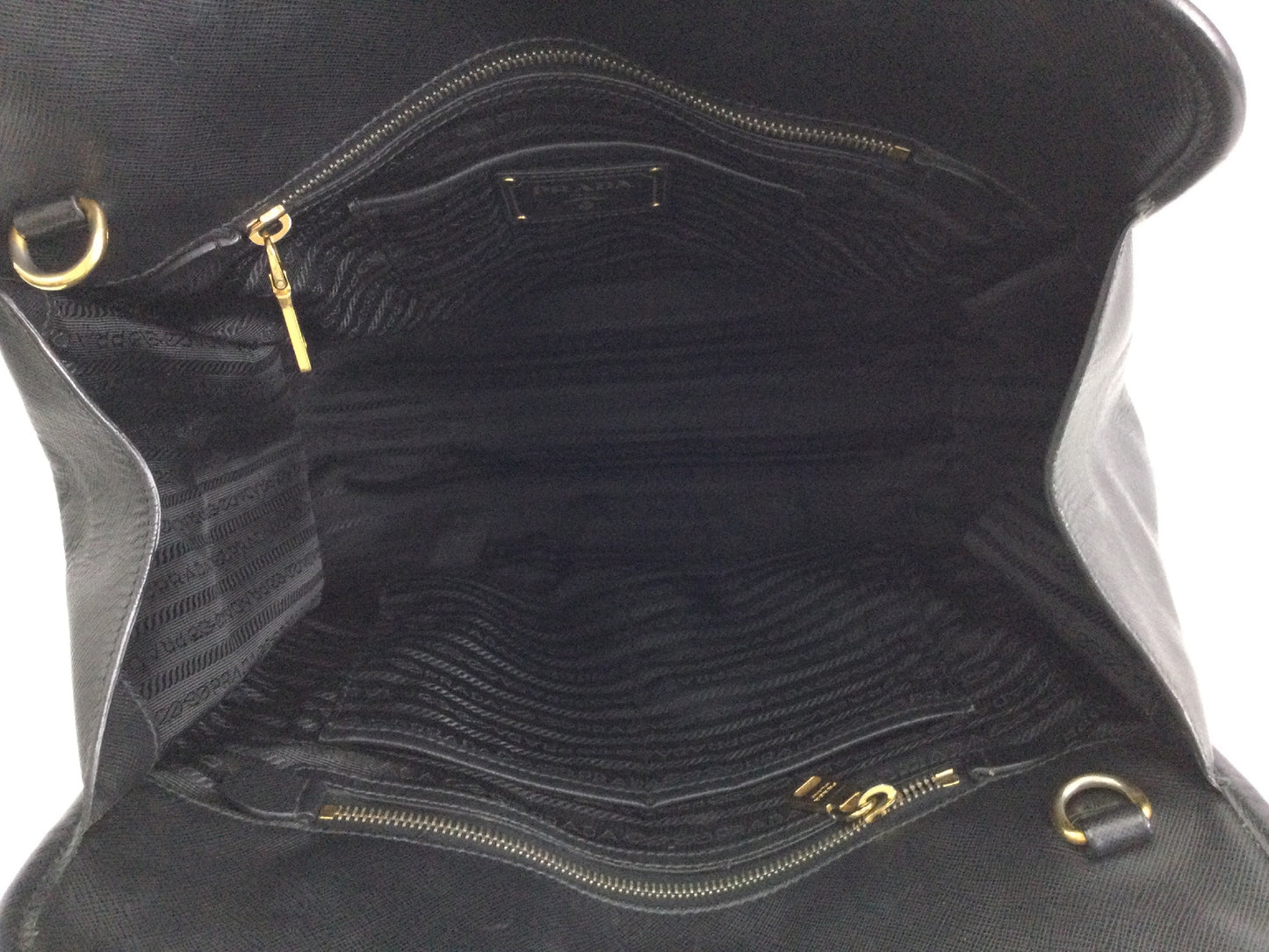PRADA Saffiano Handbag with White Tag