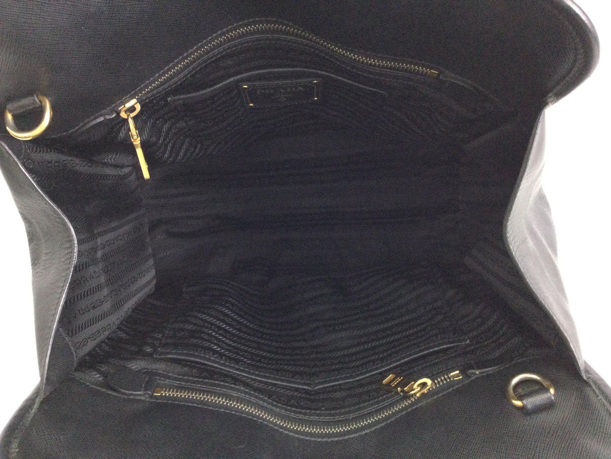 PRADA Saffiano Handbag with White Tag