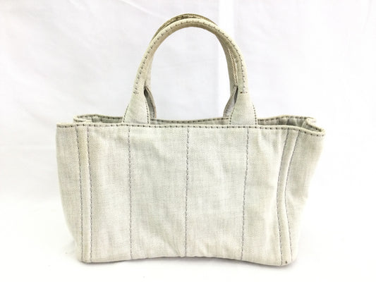 PRADA Prada Canapa Tote Bag White Tote Bag