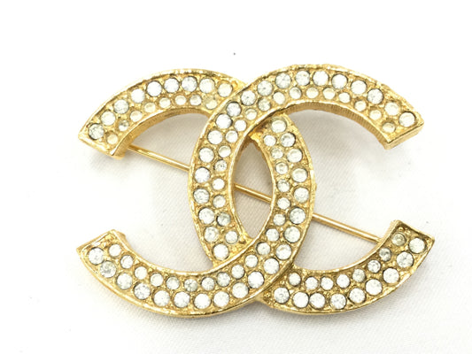 CHANEL Rhinestone Brooch