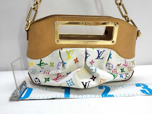 LOUIS VUITTON Monogram Multicolor Louis Vuitton Multicolor Blanc Judy PM Shoulder Bag