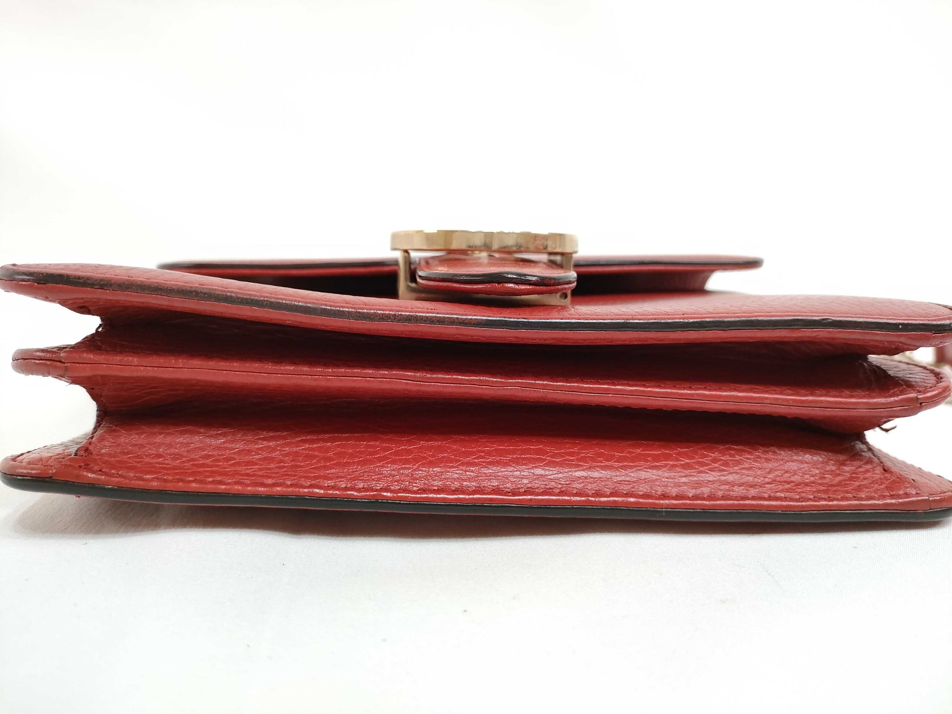 GUCCI GUCCI Interlocking G Leather Chain Shoulder Bag Red 510304 Shoulder Bag