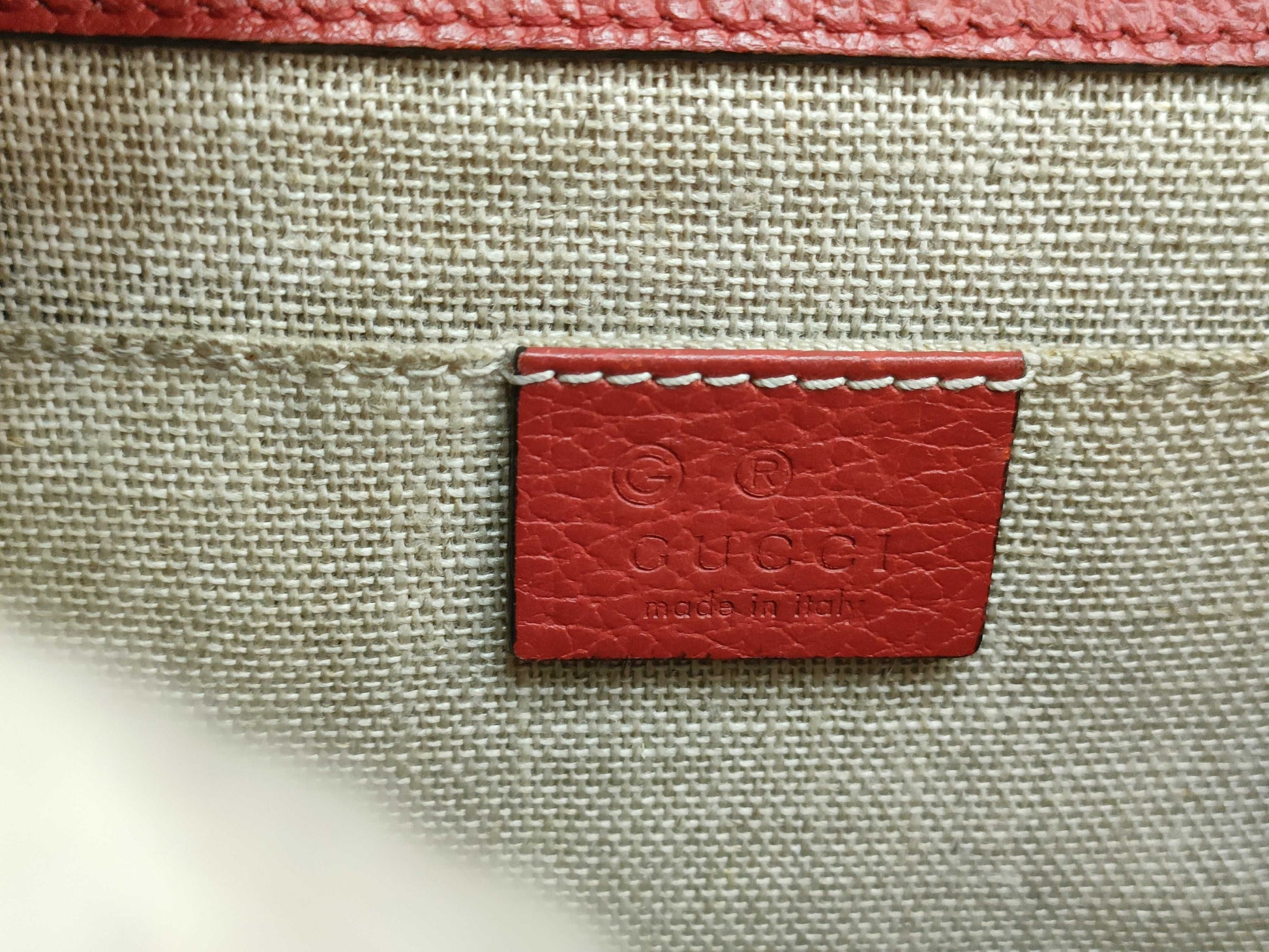 GUCCI GUCCI Interlocking G Leather Chain Shoulder Bag Red 510304 Shoulder Bag