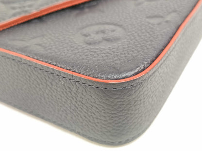 LOUIS VUITTON M64099 Monogram LOUIS VUITTON Pochette Felicie Navy Chain Wallet M64099 Shoulder Bag