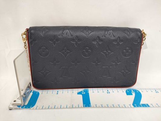 LOUIS VUITTON M64099 Monogram LOUIS VUITTON Pochette Felicie Navy Chain Wallet M64099 Shoulder Bag