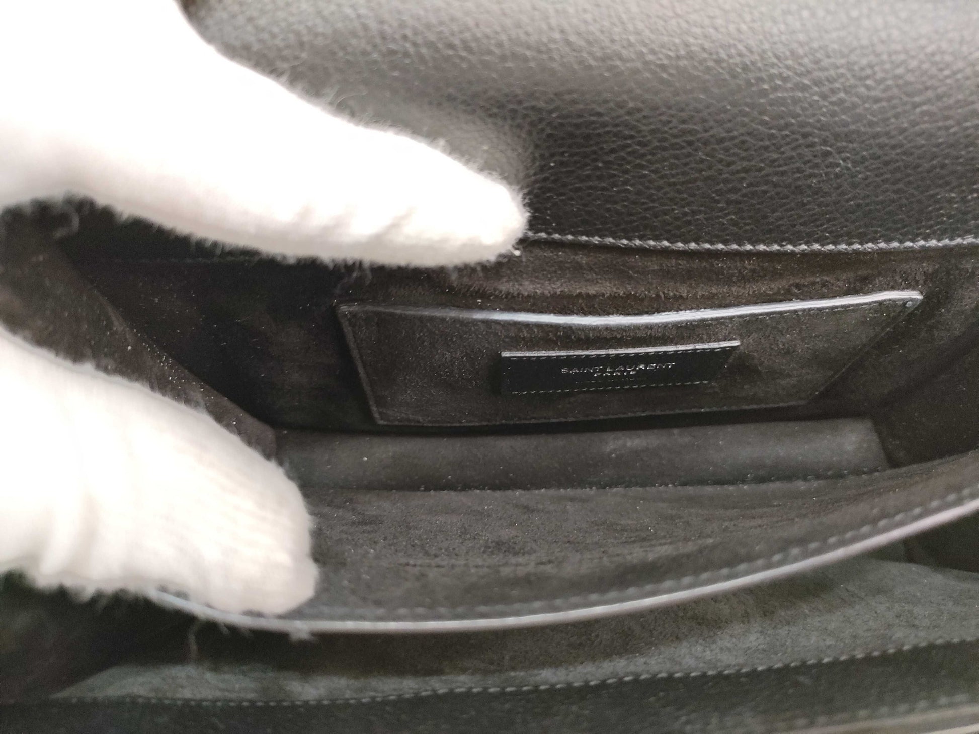 SAINT LAURENT YSL Leather Chain Shoulder Bag Black Shoulder Bag