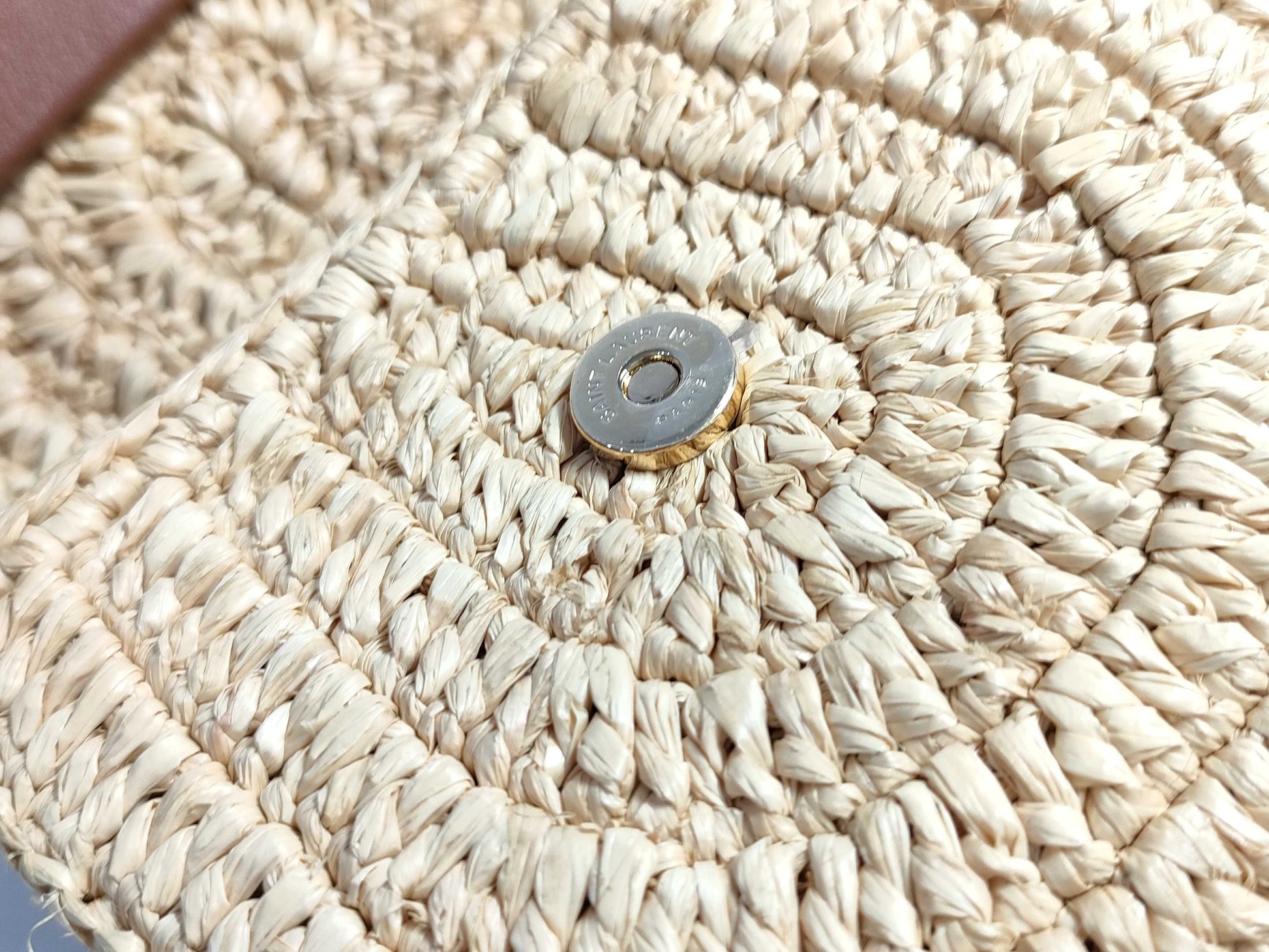 SAINT LAURENT Unused Mini Raffia Shoulder Bag