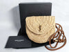 SAINT LAURENT Unused Mini Raffia Shoulder Bag