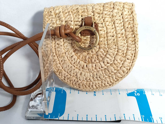 SAINT LAURENT Unused Mini Raffia Shoulder Bag
