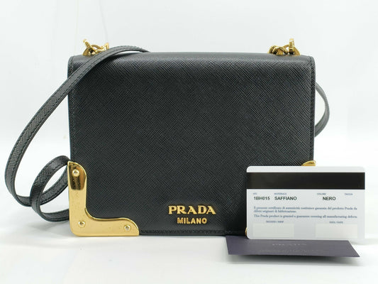 PRADA Saffiano Chain Shoulder Bag