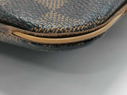 LOUIS VUITTON Damier Pochette Plat Brooklyn N41100 MI0152 Brown Shoulder Bag