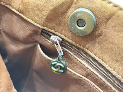 CHANEL Lamb Matelasse Tortoiseshell Chain Tote Bag with Seal