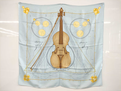 HERMES Carré 90 with tag, Violin, La Musique des spheres, Music of the Spheres, Scarf