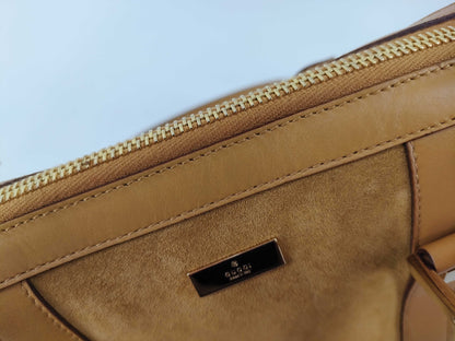 GUCCI Suede Mini Boston Bag 000.0851 Handbag