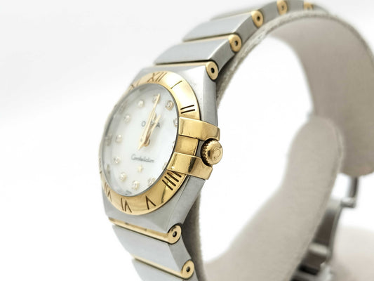 OMEGA Brushed 123.20.24.60.55.002 92537474 Quartz Shell Dial Women's Watch
