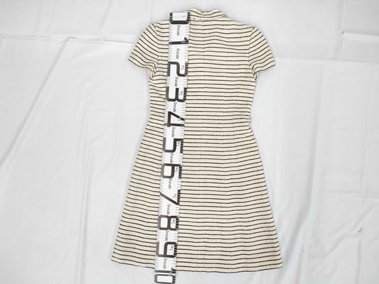 CHANEL Dress P16913V09441 01C #38 Border Tweed Camellia Dress