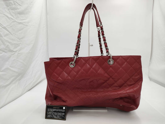CHANEL Matte Lace Shoulder Bag Tote Bag