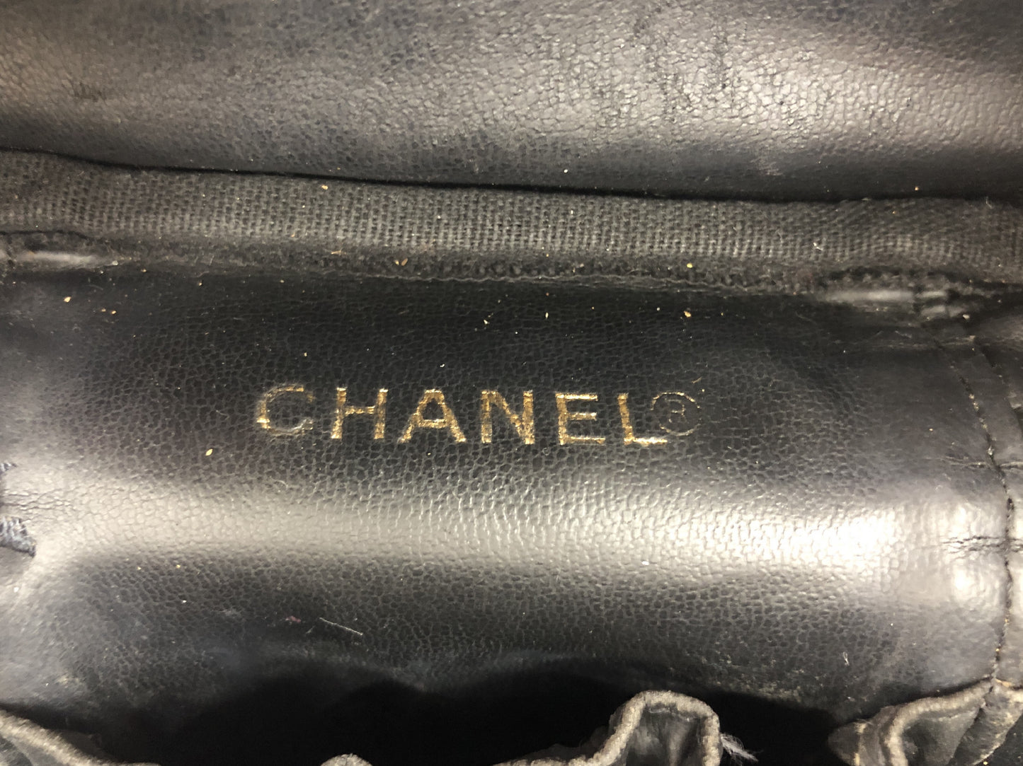CHANEL Coco Mark Vertical Vanity Bag A01998 Caviar Skin Black Vanity Bag