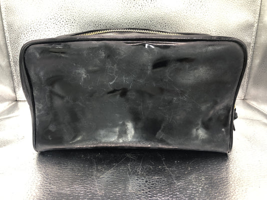 CHANEL Deca Coco Clutch Bag with Seal, 4129266, with Guarantee Card, Patent Leather, Black Clutch Bag