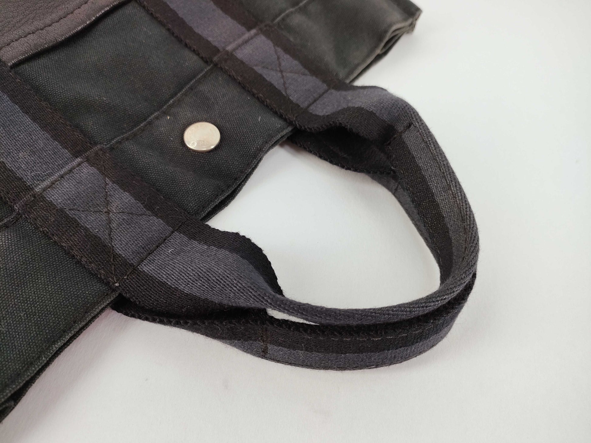 HERMES Foul Tou Foul Tou PM Half Leather Black Tote Bag