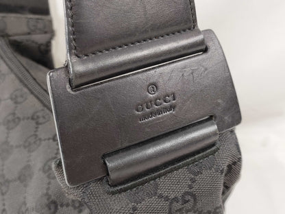GUCCI 92699 Shoulder Bag, GG Canvas, One-Shoulder, Black