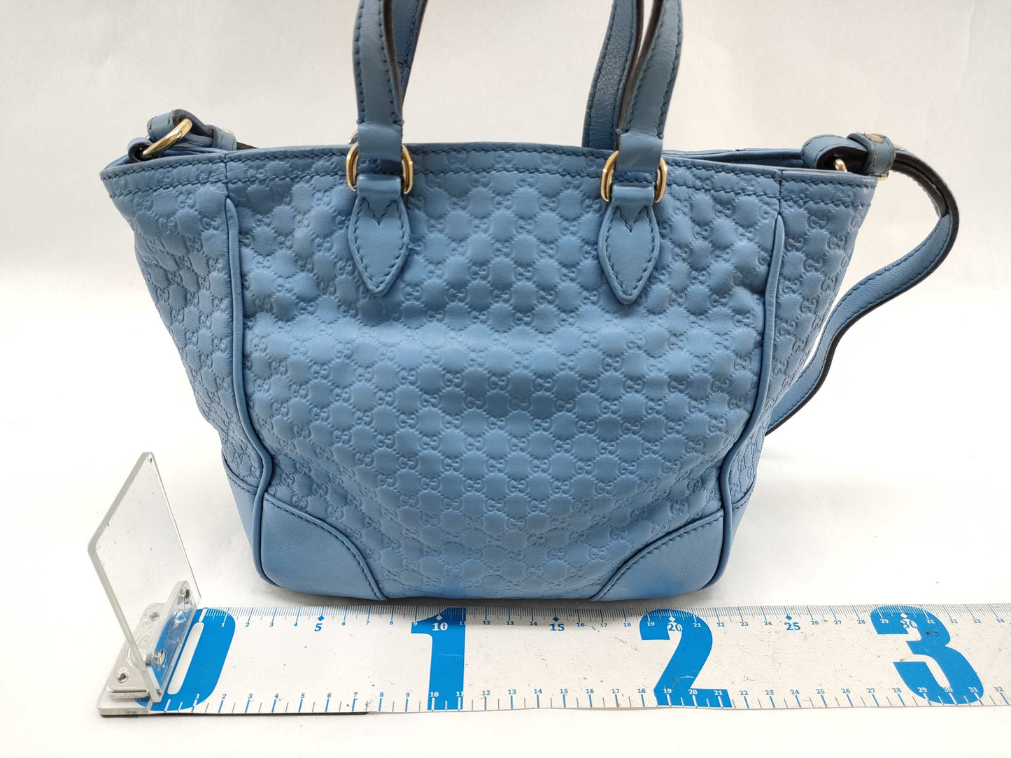 GUCCI Guccissima Gucci 449241 Handbag Shoulder Bag 2-way Shima Blue Handbag