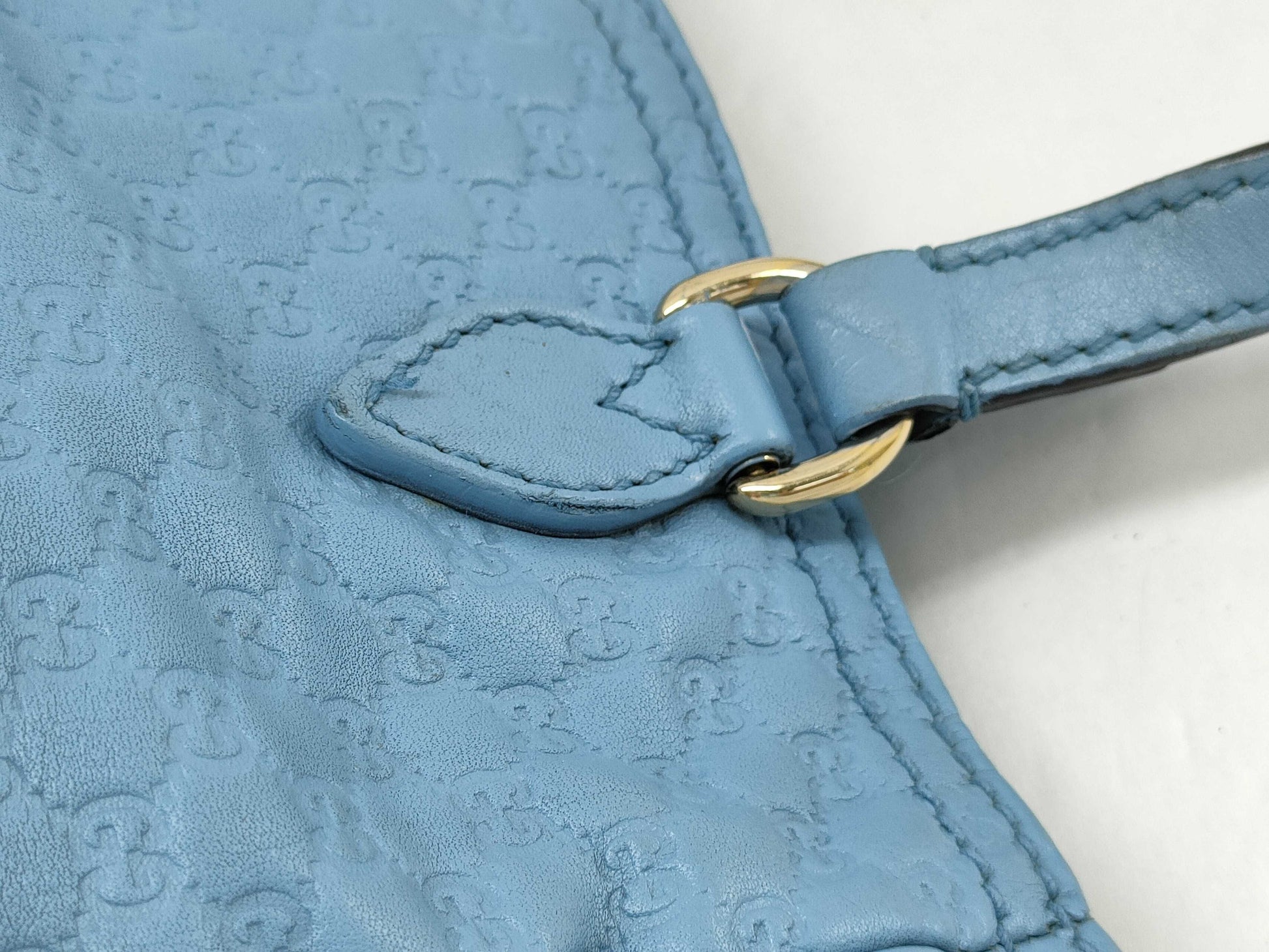 GUCCI Guccissima Gucci 449241 Handbag Shoulder Bag 2-way Shima Blue Handbag