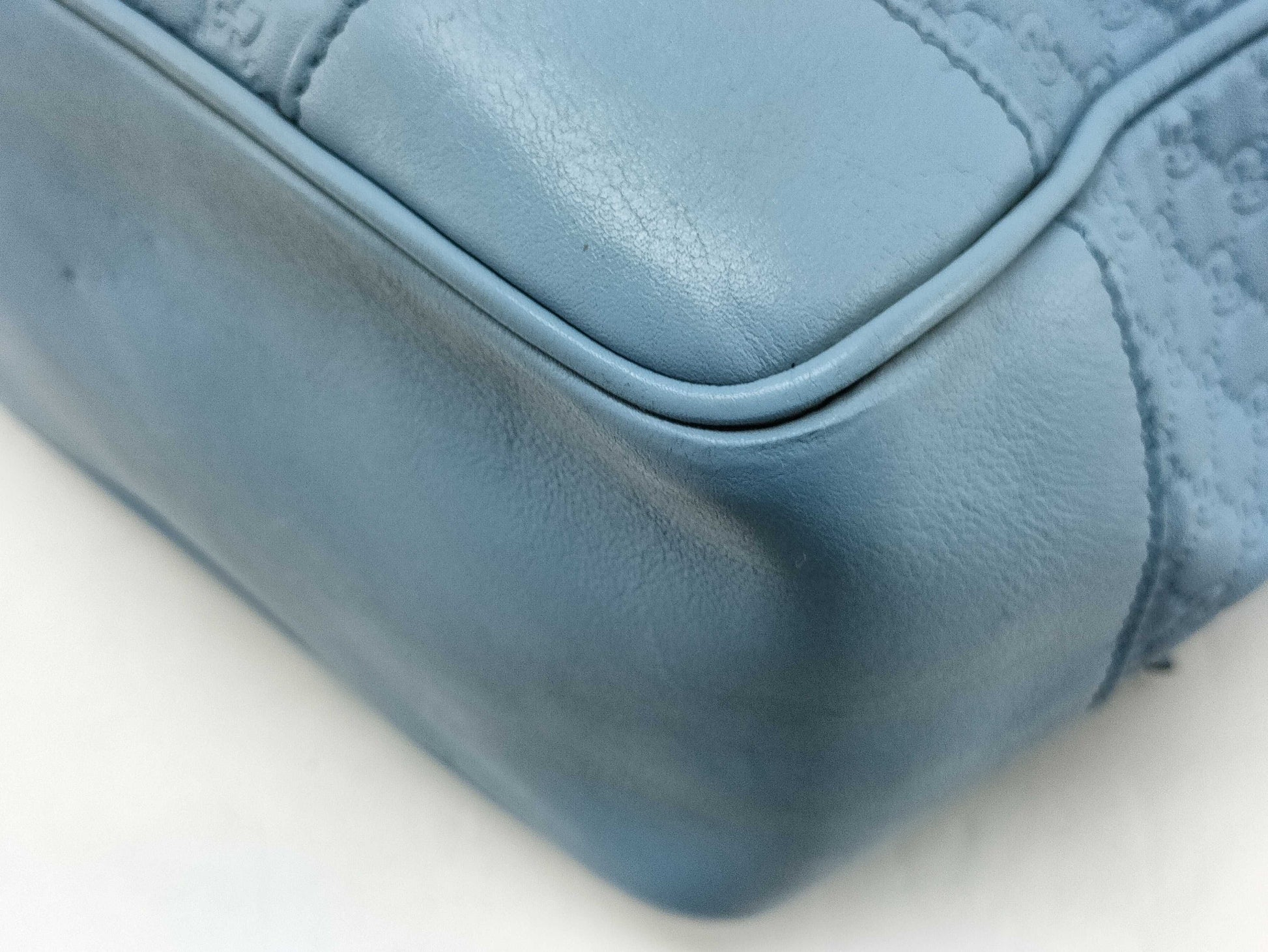 GUCCI Guccissima Gucci 449241 Handbag Shoulder Bag 2-way Shima Blue Handbag