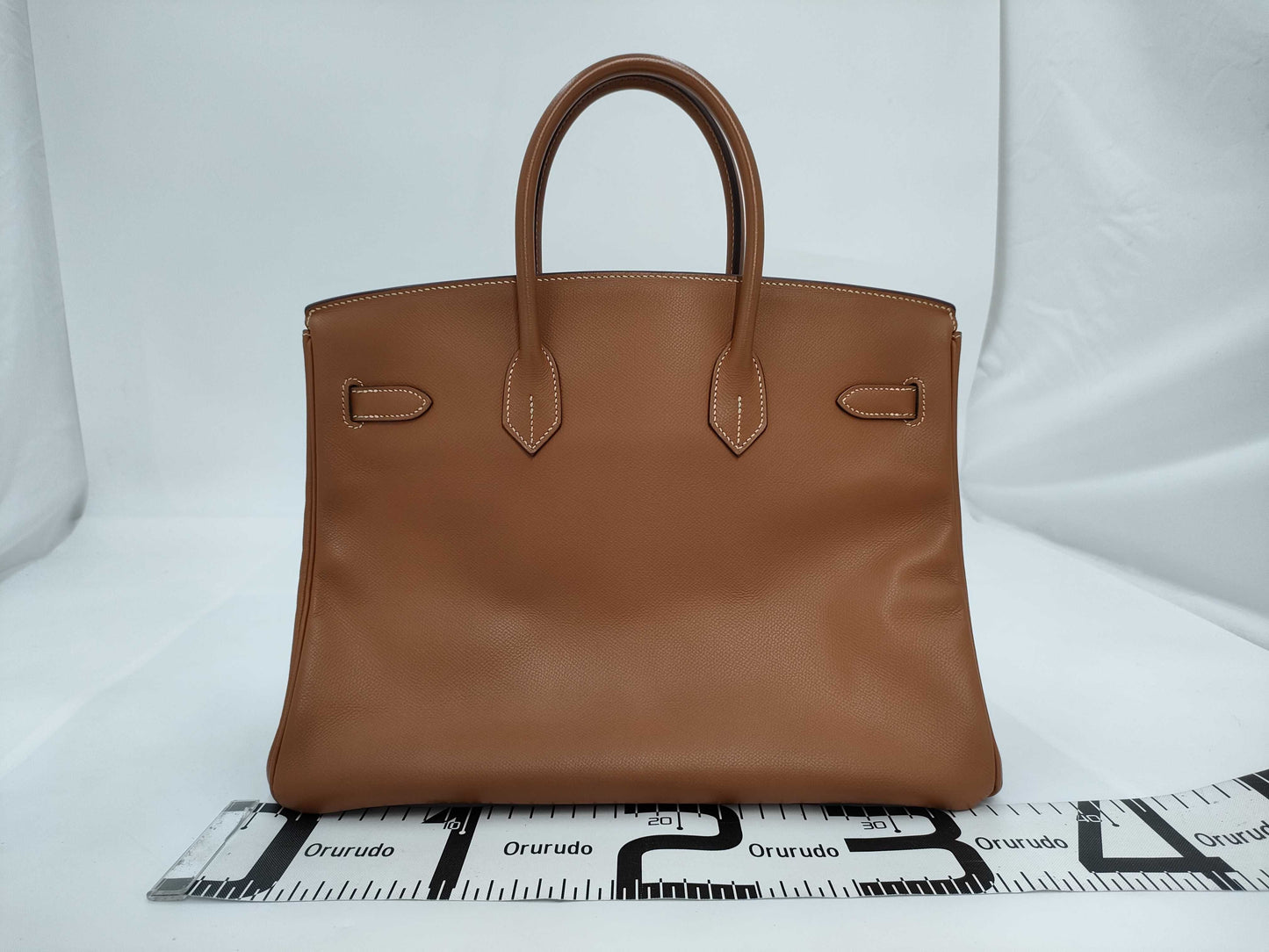 HERMES HERMES Birkin 35 Brown with Silver Hardware Handbag