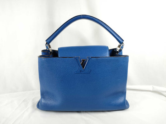 LOUIS VUITTON M94678 LOUIS VUITTON Capucines Blue Handbag