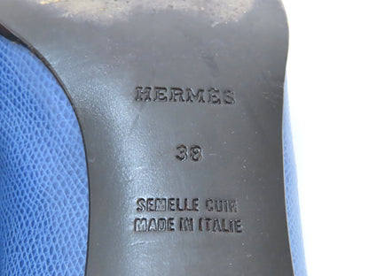 HERMES shoes blue pumps