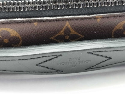 LOUIS VUITTON M45806 Monogram Macassar S-Lock Shoulder Bag, Brown, RFID Enabled