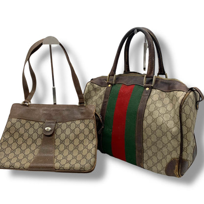 GUCCI Old GUCCI Gucci Sherry Line Boston Bag Total of 2 Bags