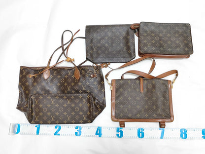 LOUIS VUITTON Monogram LOUIS VUITTON Louis Vuitton Set of 4 Monogram Neverfull Vendome Pochette Homme Shoulder Bags