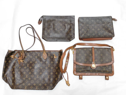LOUIS VUITTON Monogram LOUIS VUITTON Louis Vuitton Set of 4 Monogram Neverfull Vendome Pochette Homme Shoulder Bags