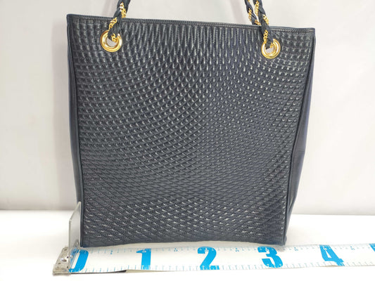 BALLY Quilted Chain Tote Bag in Black