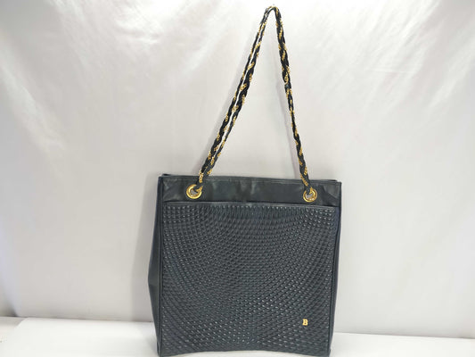 BALLY Quilted Chain Tote Bag in Black