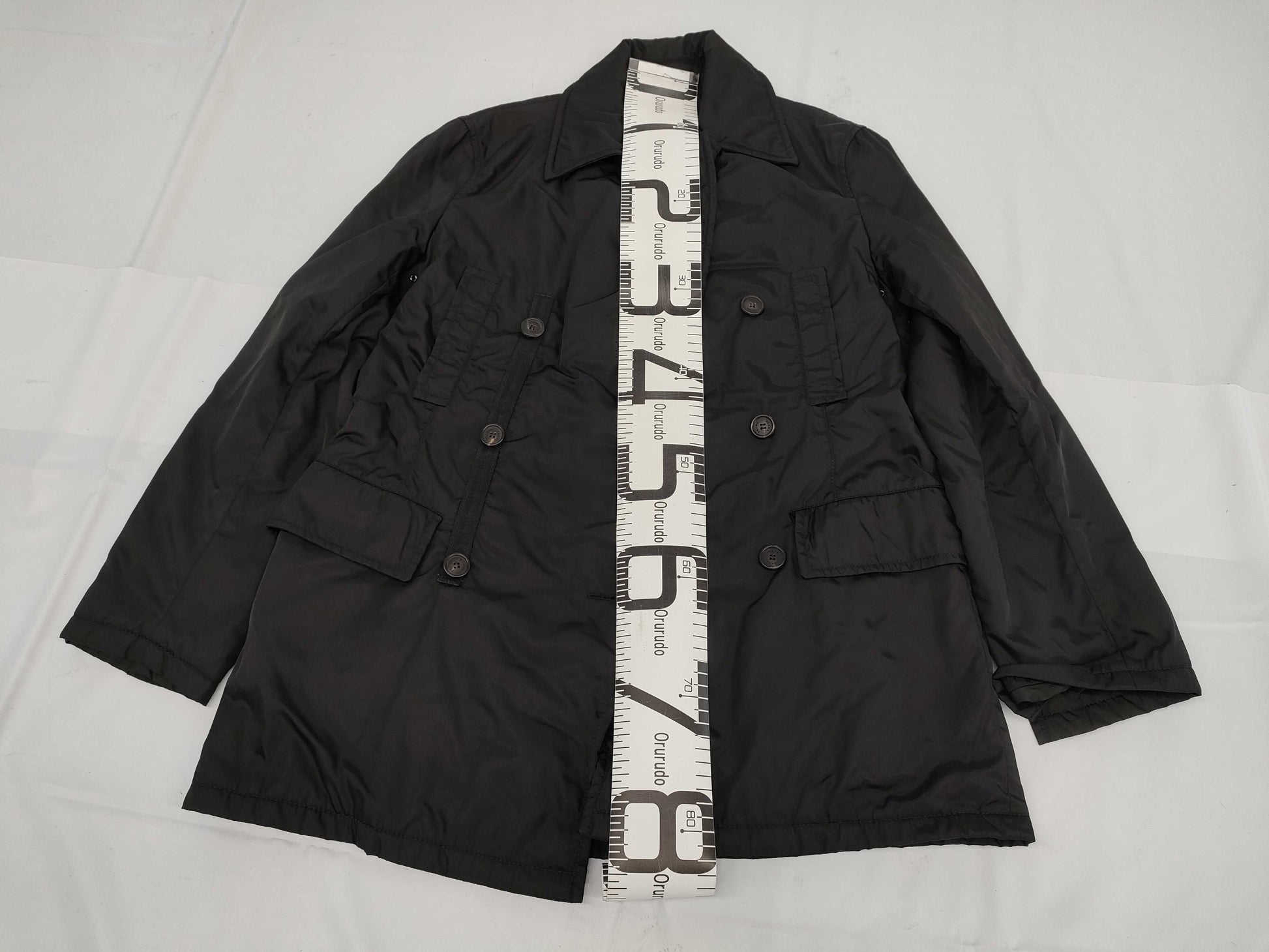 PRADA PRADA Prada Double-Breasted Coat, Padded, Black, Men's, Size S