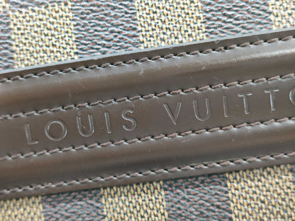 LOUIS VUITTON N51123 Damier Parioli PM Tote Bag, Brown Leather, Damier N51123/AR1002